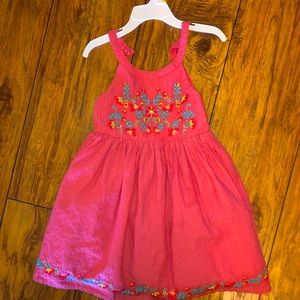 Rachel Zoe 3T pink summer dress with embroidery